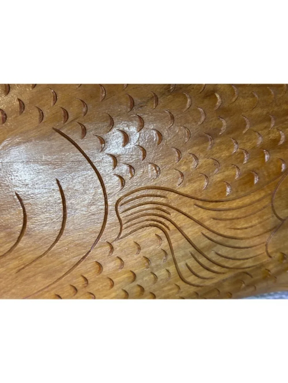 Vintage Wood Fish Shaped Nautical Coastal Cottage Decor Trays Serving Platter